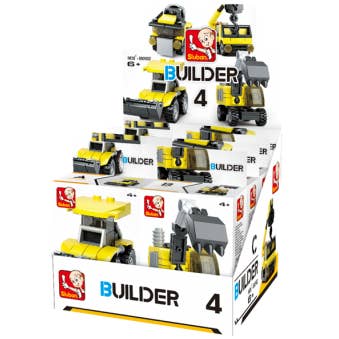 Texas Toy Distribution - Wholesale Building Set - Kids - Builder Construction Building Brick Display Set x2 each kit