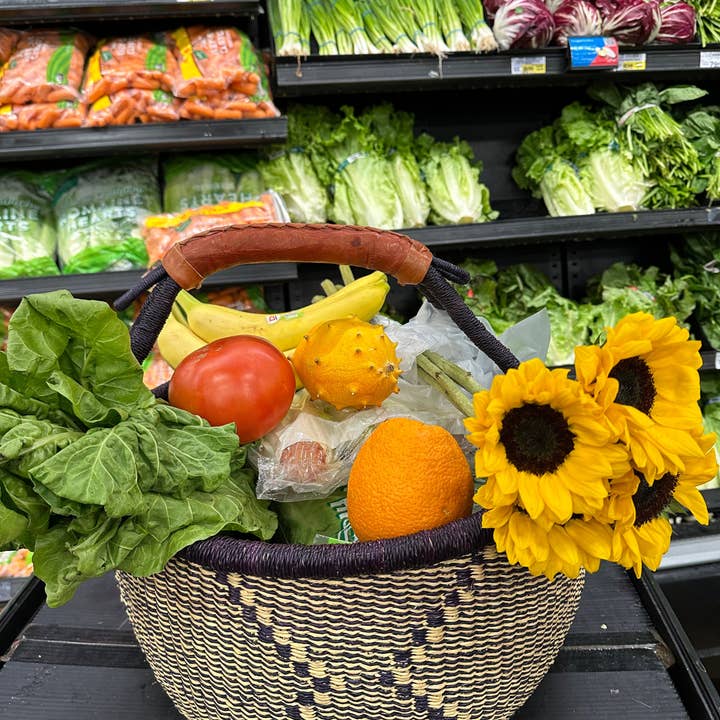 The African Home Goods - Wholesale Basket - African Basket | Bolga Ghana Basket - Diamond2