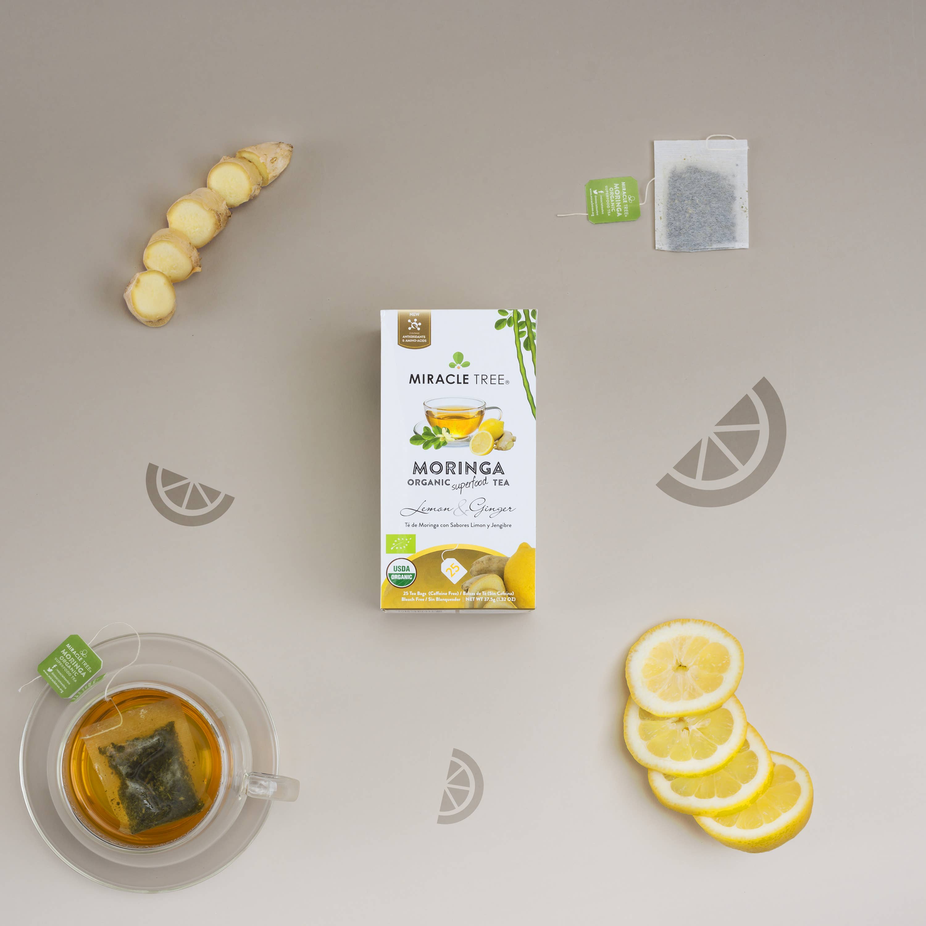 Miracle Tree - Wholesale Tea Bags - Organic Moringa Tea: Lemon & Ginger5