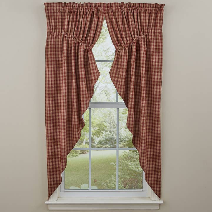 Park Designs – wholesale Curtain – Sturbridge Lined Gathered Swag - 63"L - Wine