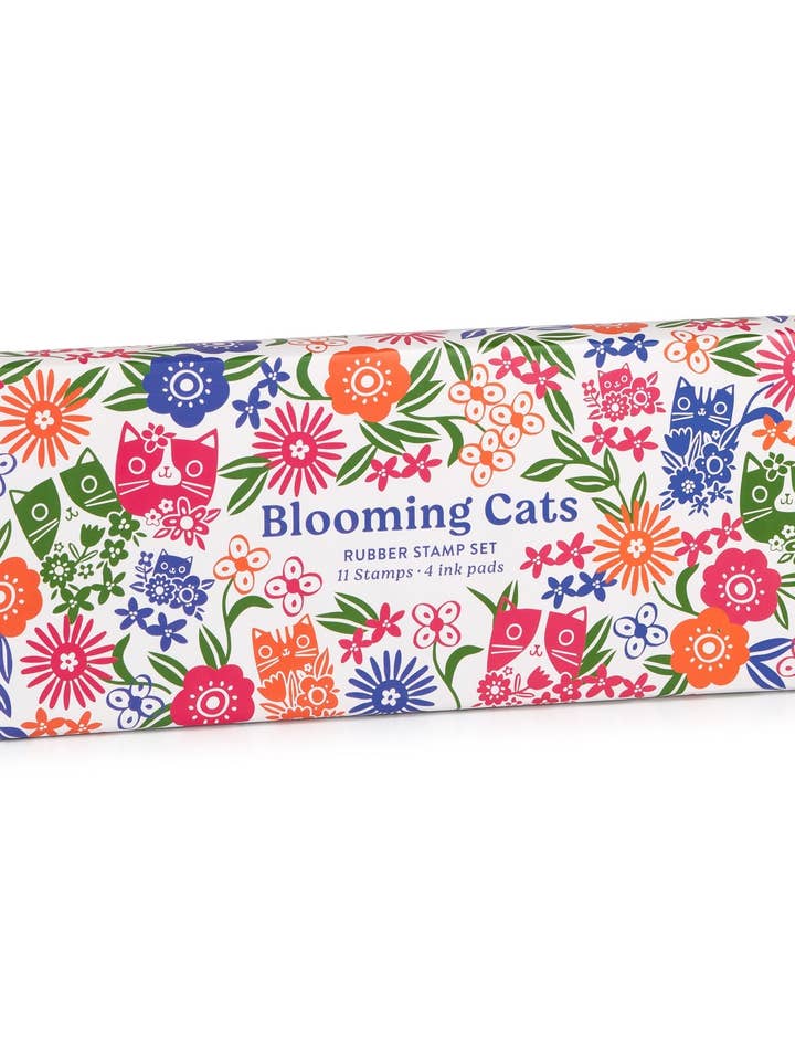 Blooming Cats Rubber Stamp Set for wholesale by Chronicle Books