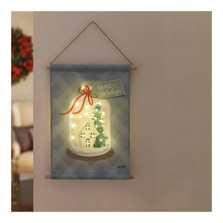 Manual Woodworkers and Weavers, Inc. - Wholesale Christmas Decoration - Led Wall Hanging - Snow Globe