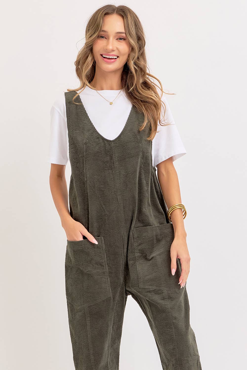 Sweet Lovely by Jen - Wholesale Overalls - Women's - PULL-ON-STYLE CORDUROY OVERALL JUMPSUIT28