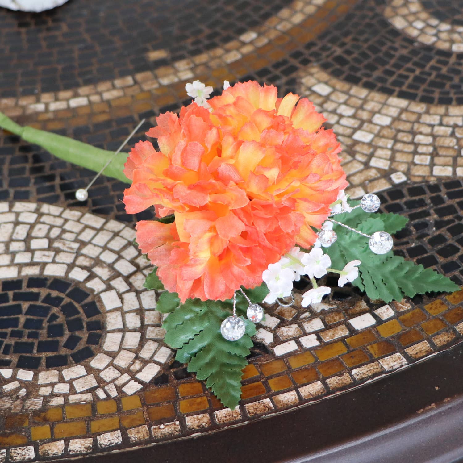 Larksilk - Venta al por mayor Flores artificiales - Pinzas de clavel artificiales, paquete de 100 unidades, 5 pulgadas de largo y 3.5 pulgadas de ancho4