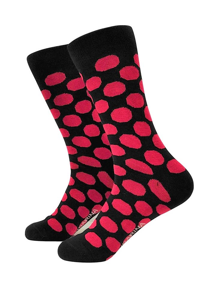 Pontos vermelhos por atacado de Mandarina Socks