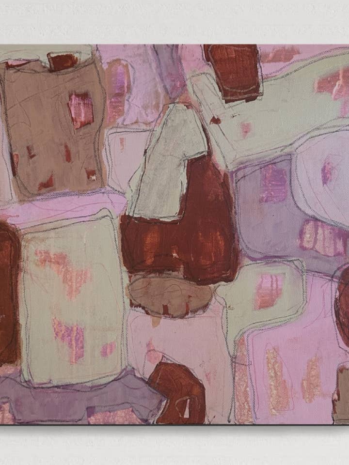 “She’s Come Undone” Original Painting 16”x16” for wholesale by Angela Holman Art