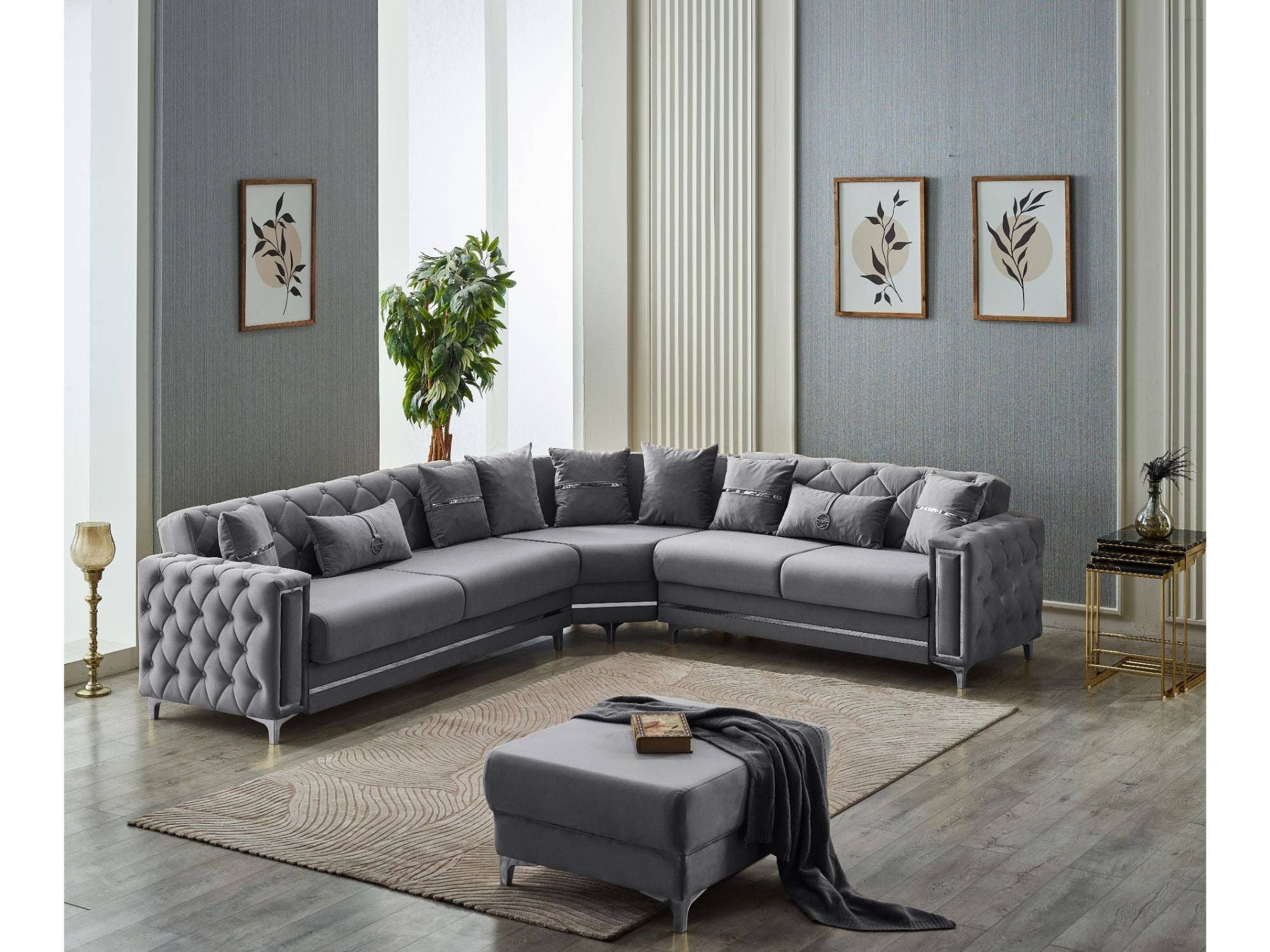 Bolivya Convertible Sectional Grey for wholesale on Faire3