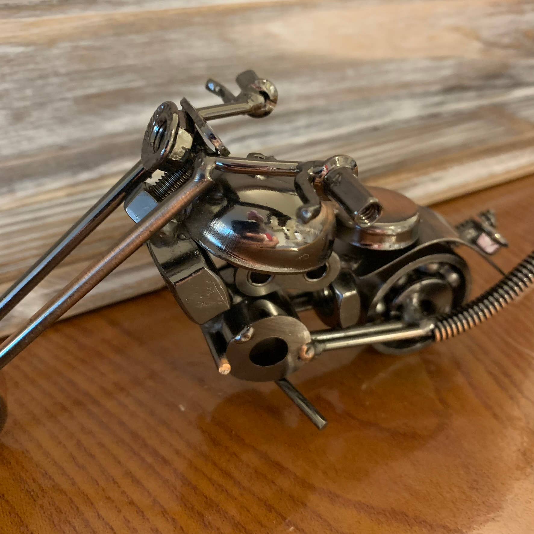 Magnifique Hearts - Wholesale Decorative Tabletop Object - Upcycled Handmade Vintage Motorcycle Model, Handmade Bike1