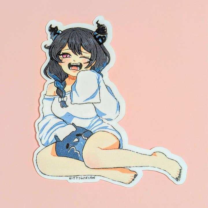 Eepy Nerissa vinyl sticker || Hololive for wholesale by Kittygorian