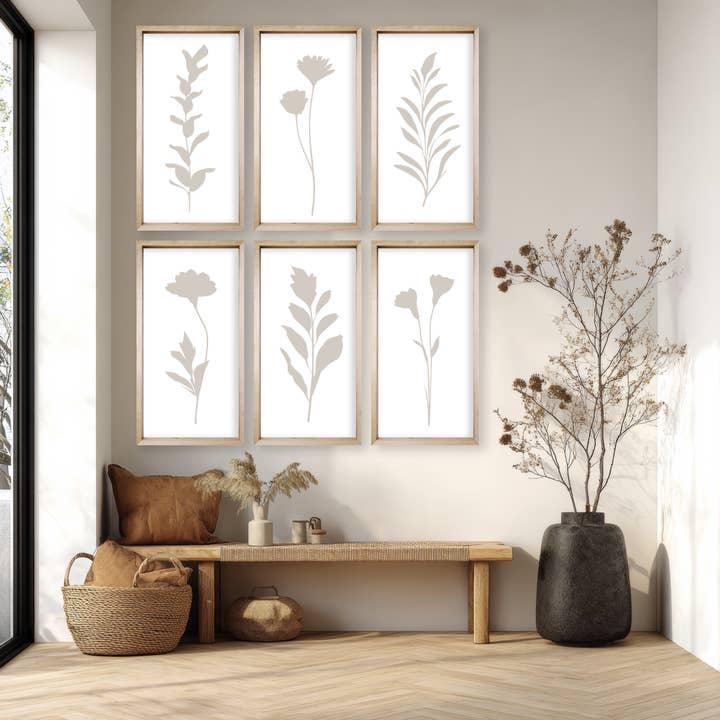 35x18 Botanique Fantaisiste Blanc pour la vente par Brayden and Brooks