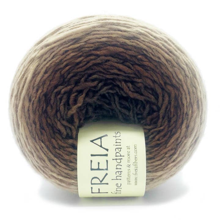 Espresso Merino Fingering Shawl Ball for wholesale by Freia Fine Handpaint Yarns