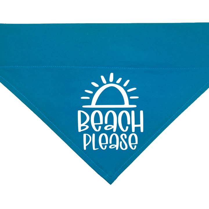 Woofingtons & Company – wholesale Pet bandana – Dog – Beach Please - Funny Quote Over Collar Dog Bandana6