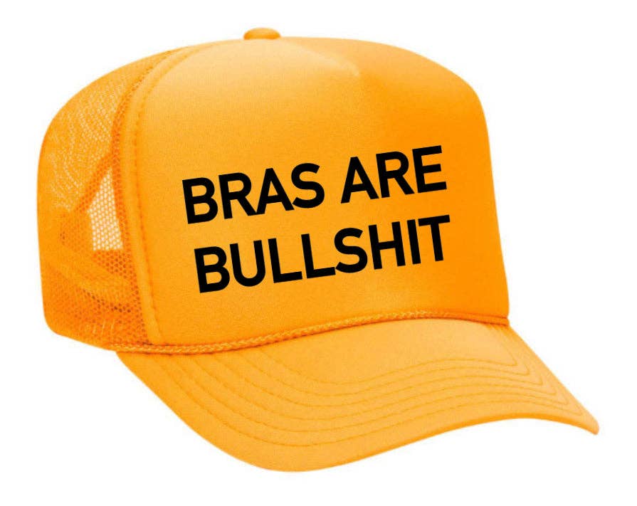 Inappropriate Trucker Hats - Wholesale Trucker Hat - Women's - Bras Are Bullshit Trucker Hat10