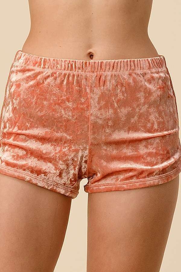 Heart & Hips - Wholesale Shorts - Women's - VP30698A - STRETCH CRUSHED VELVET SHORTS5