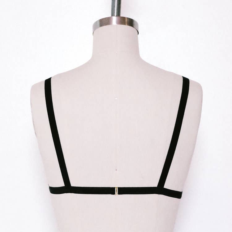 Hey Mavens! - Wholesale Bra - Women's - Black Cat Bralette // mesh soft cup triangle bra kitten lace3