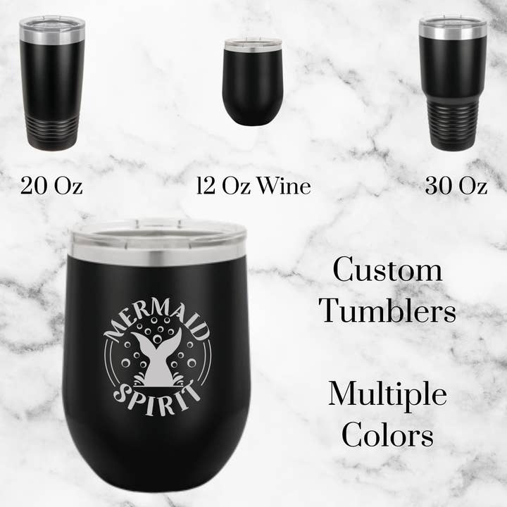Gobelet isotherme gravé Mermaid Spirit pour la vente par Mermaid of Hilton Head
