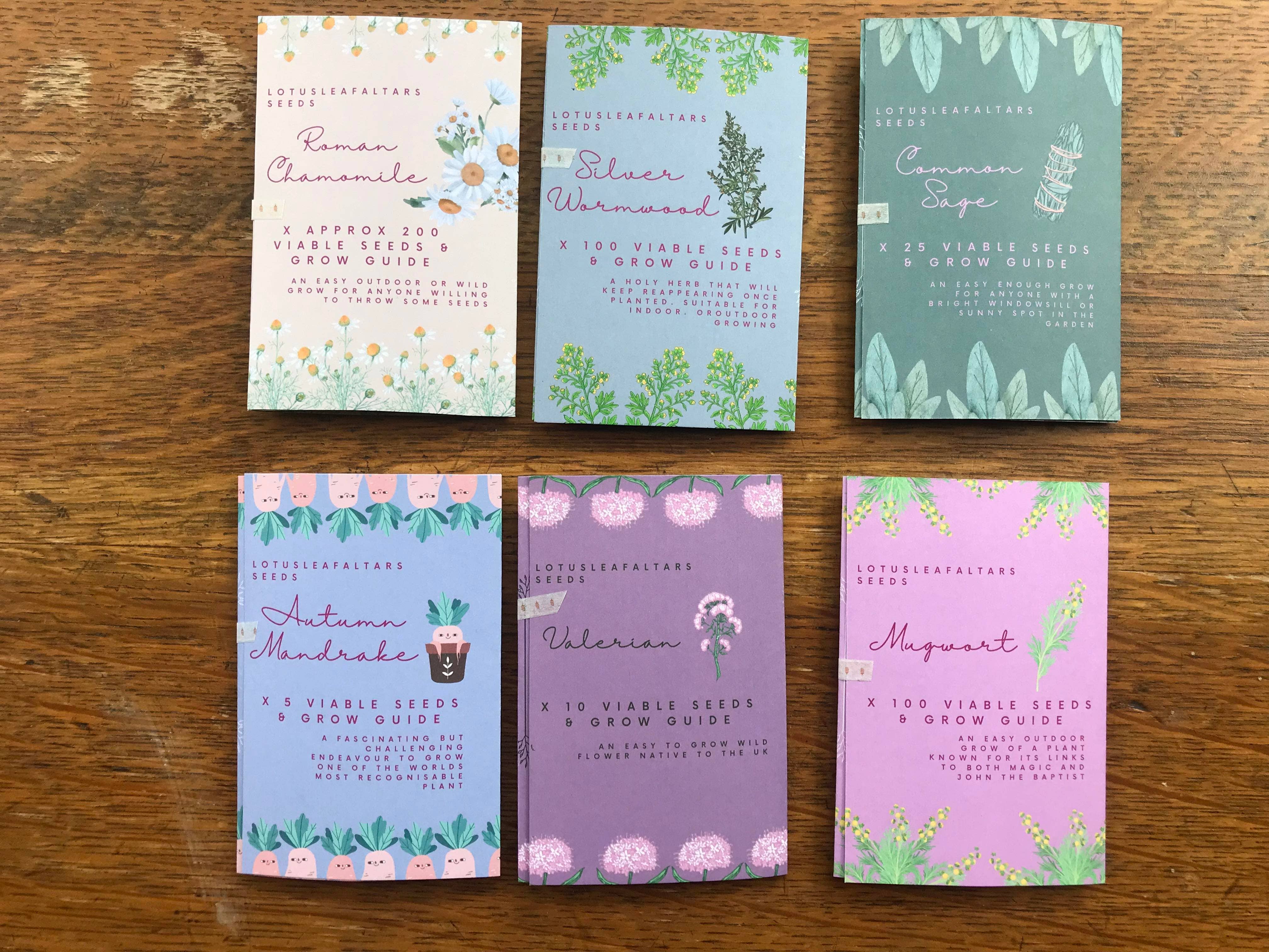 lotusleafaltars - Vente Graines de plantes - Set de graines de plantes magiques, avec des guides de culture colorés !6