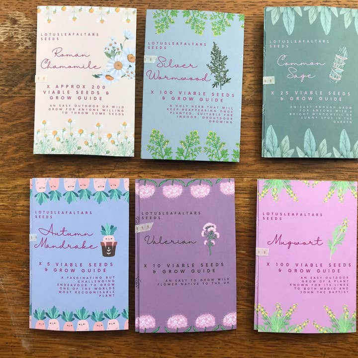 lotusleafaltars - Vente Graines de plantes - Set de graines de plantes magiques, avec des guides de culture colorés !6
