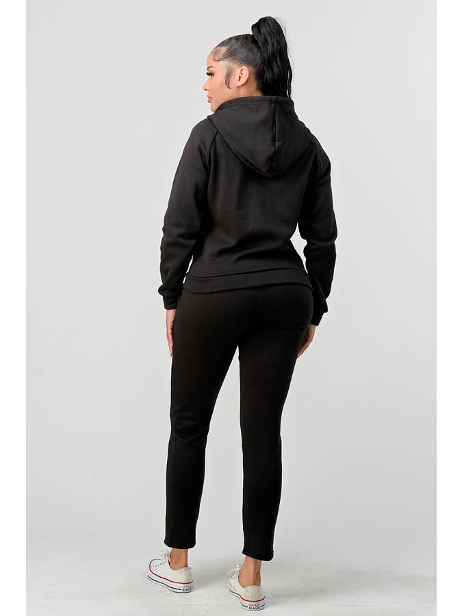 Lime All the Time - Wholesale Lounge set – Women's - 2 Pcs Zipper Hoodie and Jogger Pants Set1