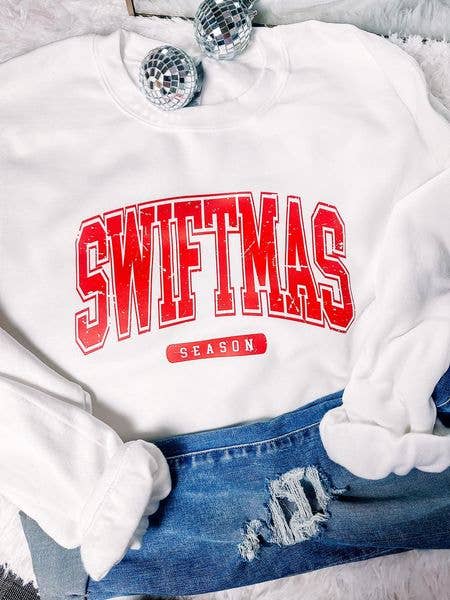 ZZ Threadz - Wholesale Graphic Sweatshirt - Women's - Swiftmas Season Red Sweatshirt0