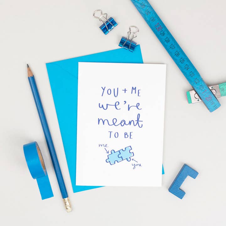 'You & Me, We're Meant to Be' Card for wholesale by Jane Katherine Houghton Designs