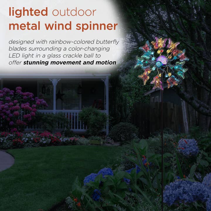 Alpine Corporation - Wholesale Wind Spinner - Alpine Corporation Solar Butterfly Wind Spinner Stake2