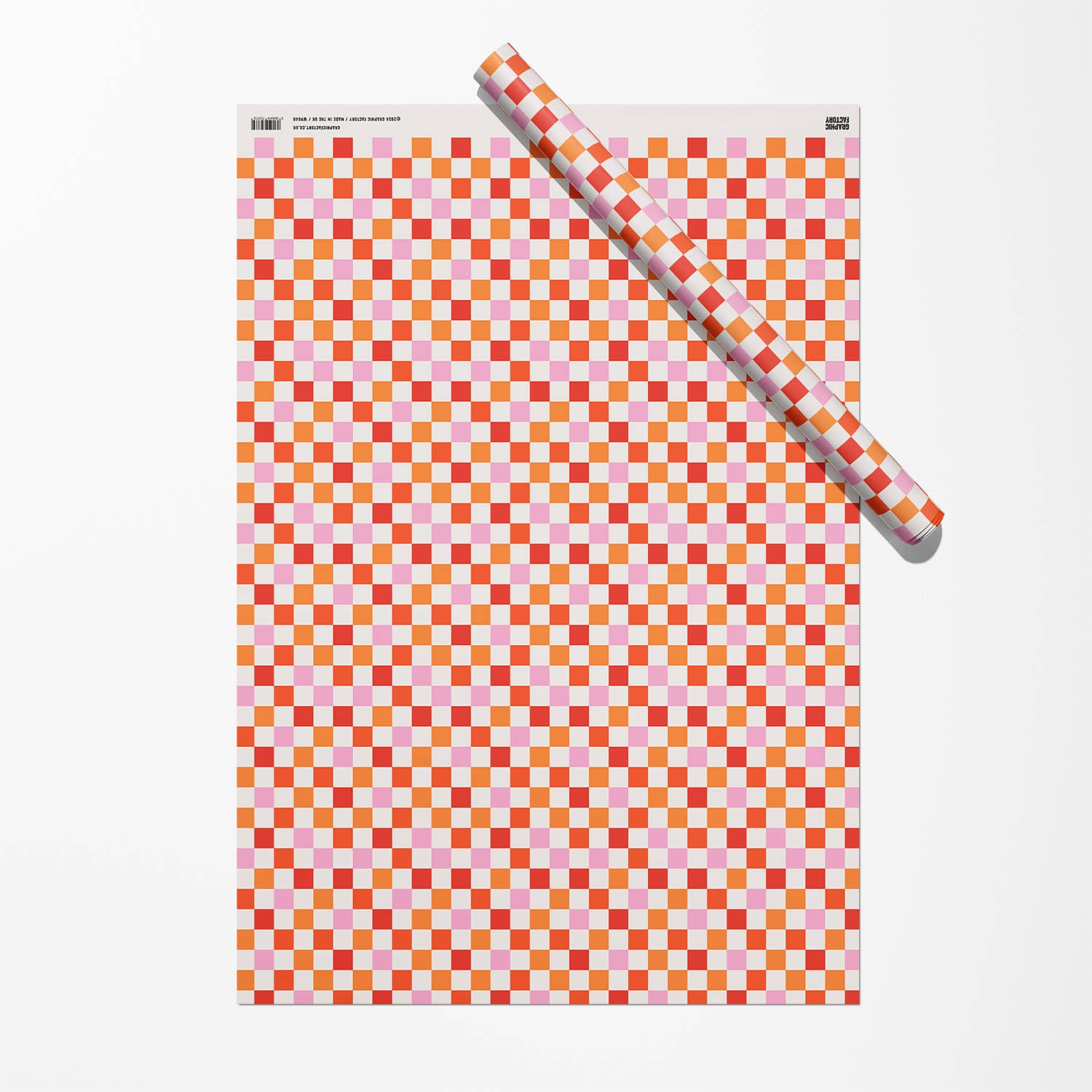 Graphic Factory - Wholesale Flat Wrap - Checkered Gift Wrap | Wrapping Paper | Craft Paper1