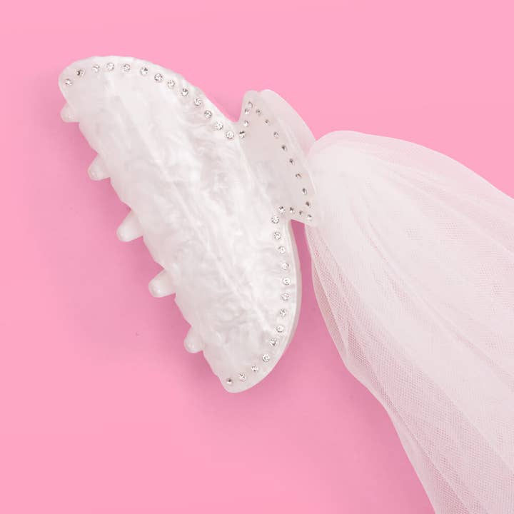 xo, Fetti - Wholesale Hair Clip - Women's - Bachelorette Party Veil Claw Clip, Bride Gift, Accessory1