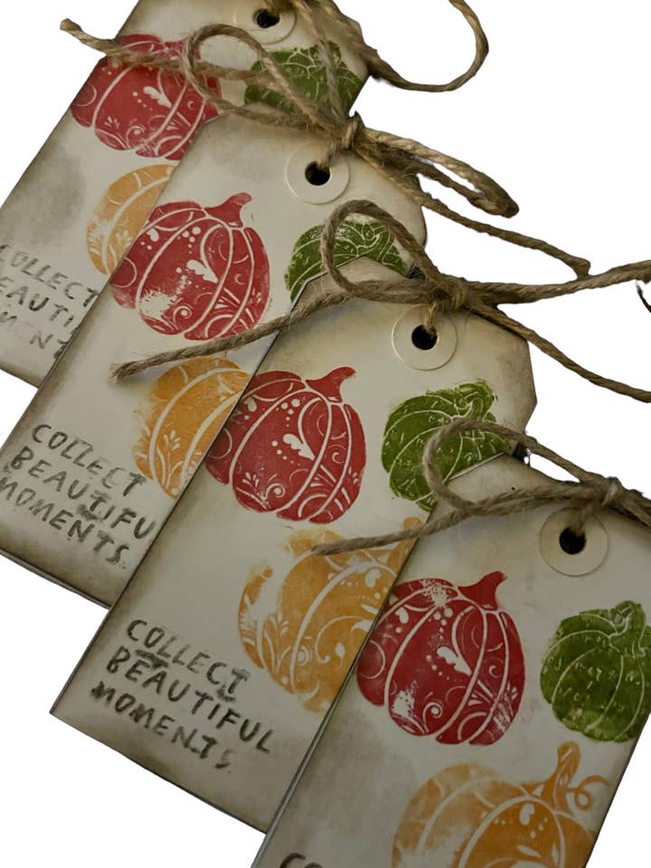 Vintage Pumpkin Gift Tag for wholesale by Natural Ginger Candles