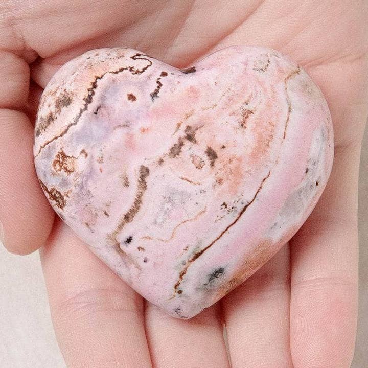 Peruvian Rhodonite Hearts - AAA Premium Quality for wholesale by Tiny Rituals