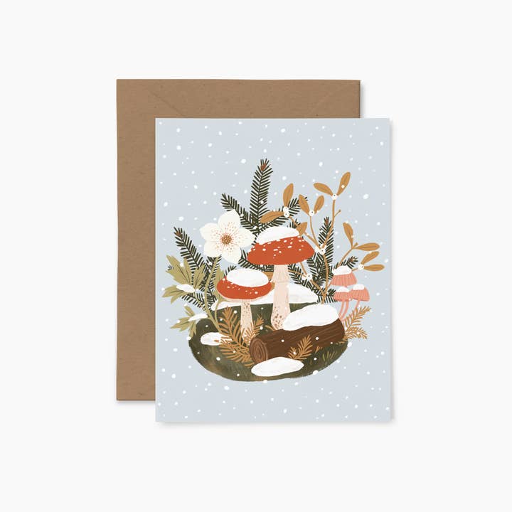 Papier Fleuri Co. - Wholesale Season's Greetings Card - Snowy Forest | Boxed set of 6 cards1