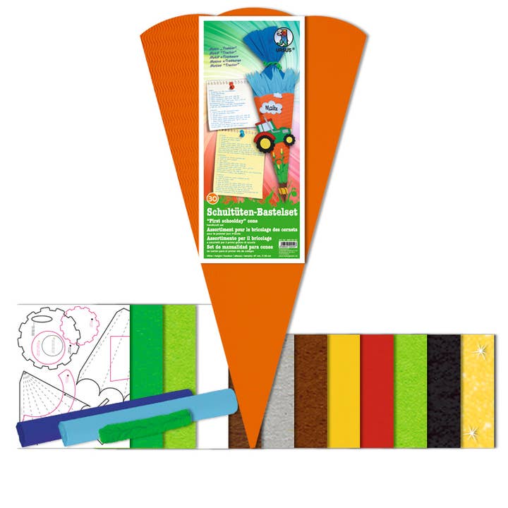 URSUS® / Buntpapierfabrik Ludwig Bähr GmbH & Co. KG - Vendita all'ingrosso Kit per lavoretti fai da te - Zaino da scuola «Tractor», kit artigianale