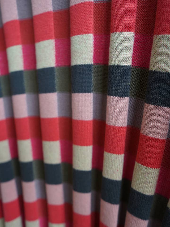 The Endery - Wholesale Knit Sweater - Women's - Anni Grid Plaited Tee - Solar Flare1