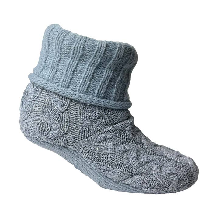 Dames Poederblauwe Premium Gezellige Pantoffels voor wholesale door Urban Knit Slippers & Accessories