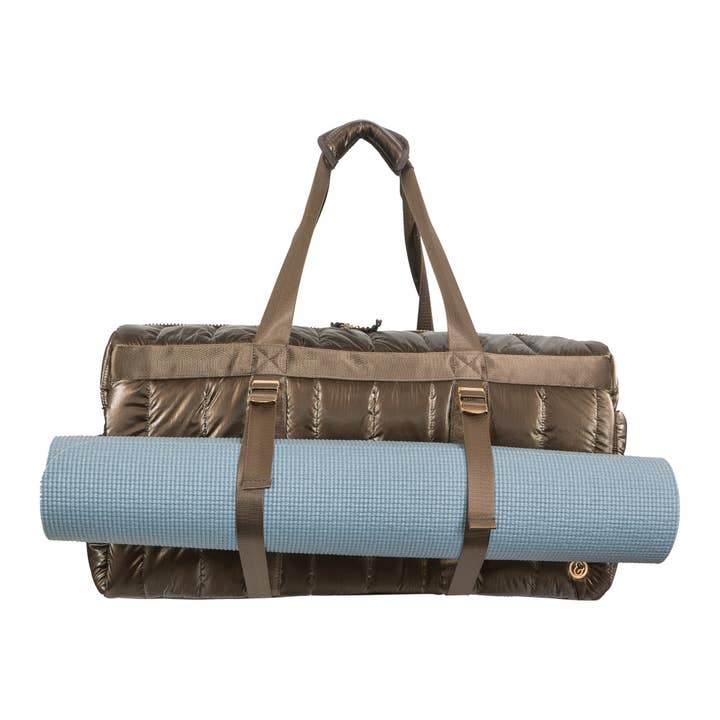 Magid - Wholesale Weekender Bag - Women's - Joan & David 22" Metallic Puffer Tubular Quilted Nylon Travel Weekender Duffle3