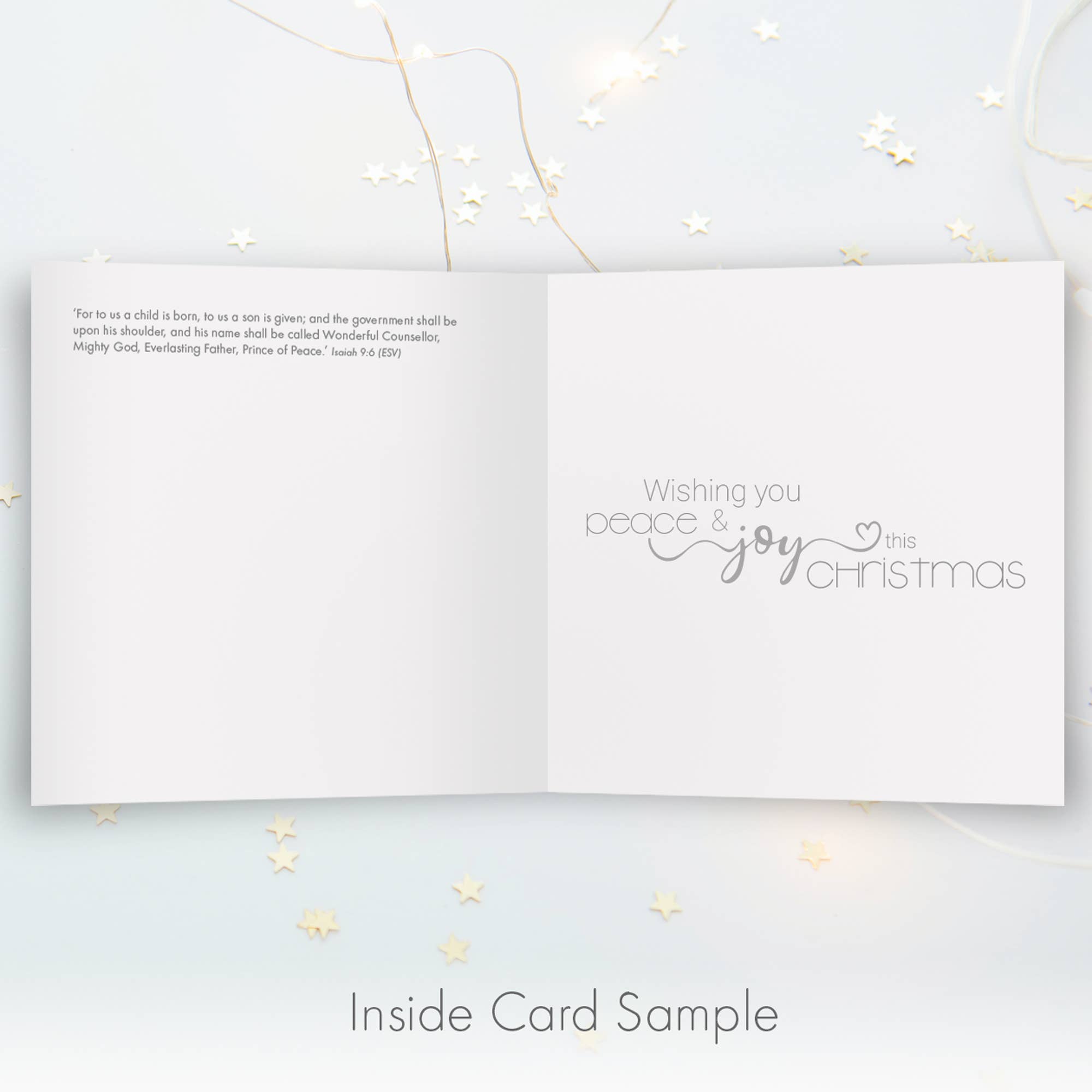 Just Cards Direct – wholesale Christmas card – Holy Child- Pack of 10 Christian Christmas Cards3