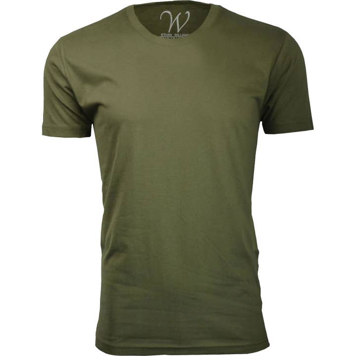 EWC 100MG Militärgrön Ultra mjuk Sueded Crew Neck T-shirt för wholesale av Ethan Williams