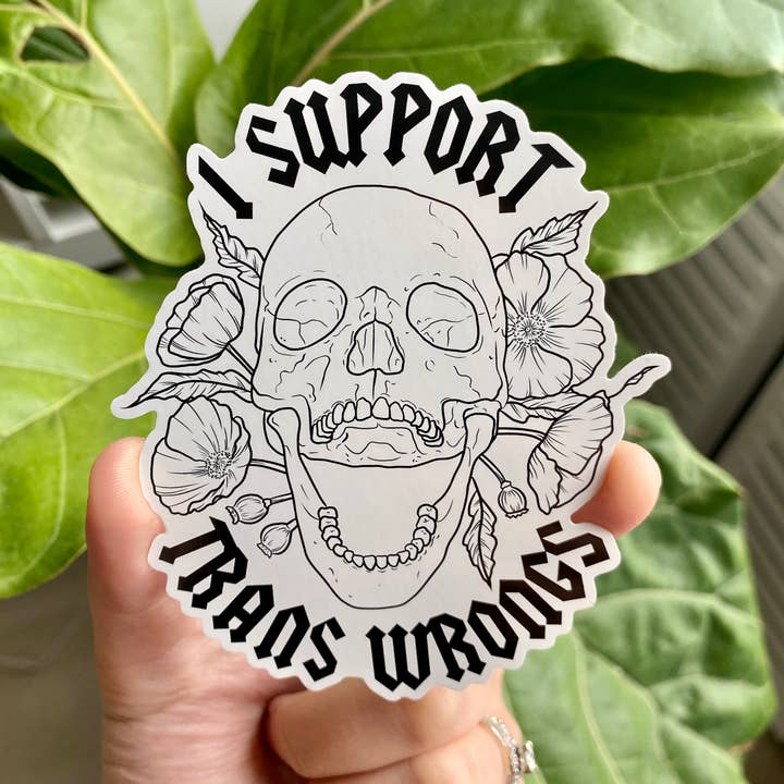 Luck and Lavender Studio - Wholesale Sticker - Trans Wrongs Sticker