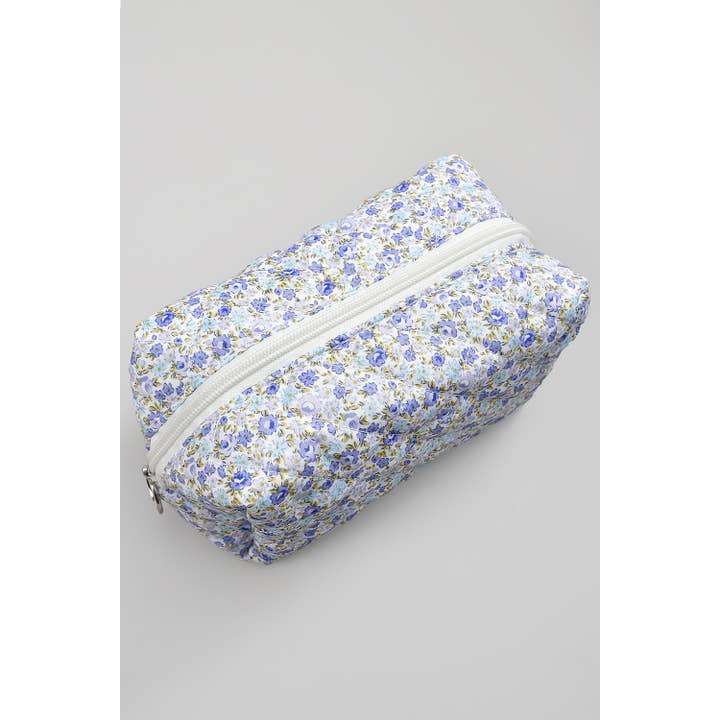 Girly - Wholesale Pouch - Women's - QUILTED FLORAL MAKEUP POUCH