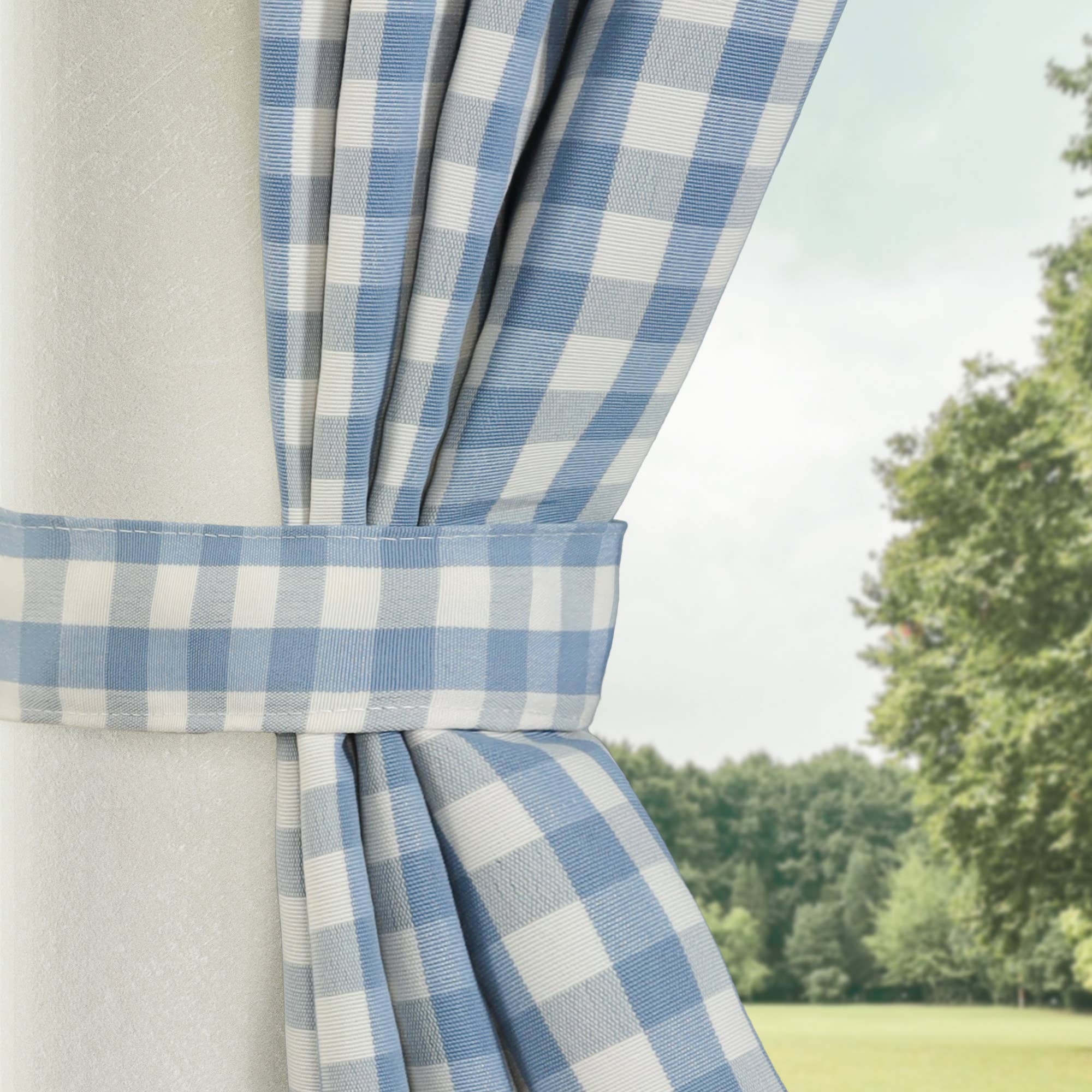 Awesome Home – wholesale Curtain – Checkerboard Outdoor Curtain UV Protected Single Panel10