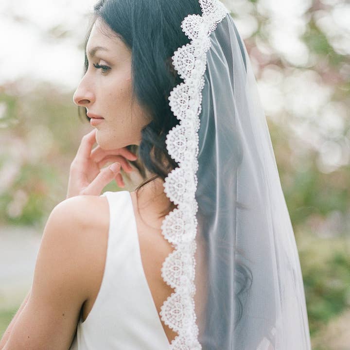 Miss Foxine Couture - Wholesale Veil - Women's - Julieta Lace Mantilla Wedding Veil2