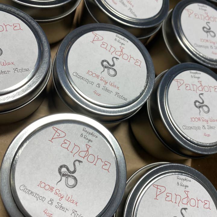 Sapphire & Sage - Wholesale Travel Candles - Pandora Crystal Candle