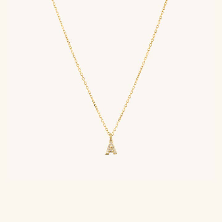 18k Stainless Steel Gold Chain with Letter-shaped Charm for wholesale by Elyse Jewelry