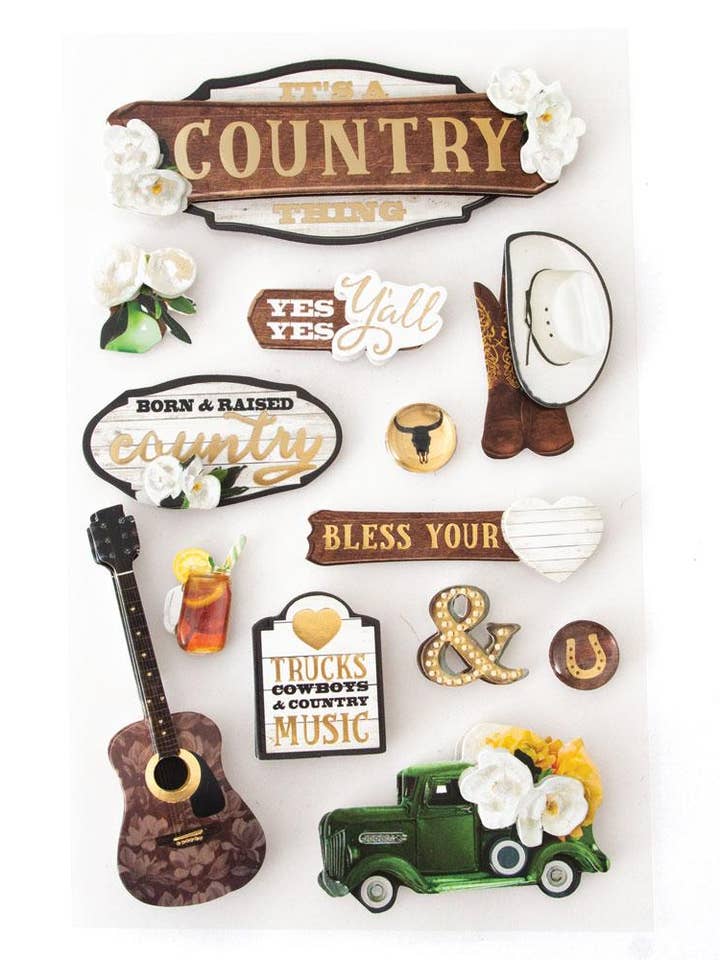 It's A Country Thing Dimensional Sticker for wholesale by Paper House Productions