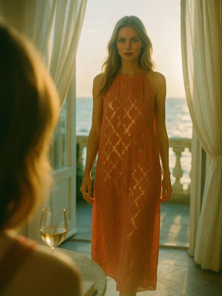 Winter Glow Halter Maxi for wholesale by Soléa