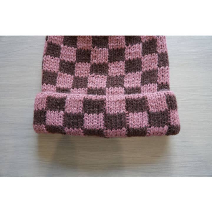 Funkyrel® Atzbranding Limited - Wholesale Beanie - Women's - Haila - Winter Checkered Knitted Beanie9