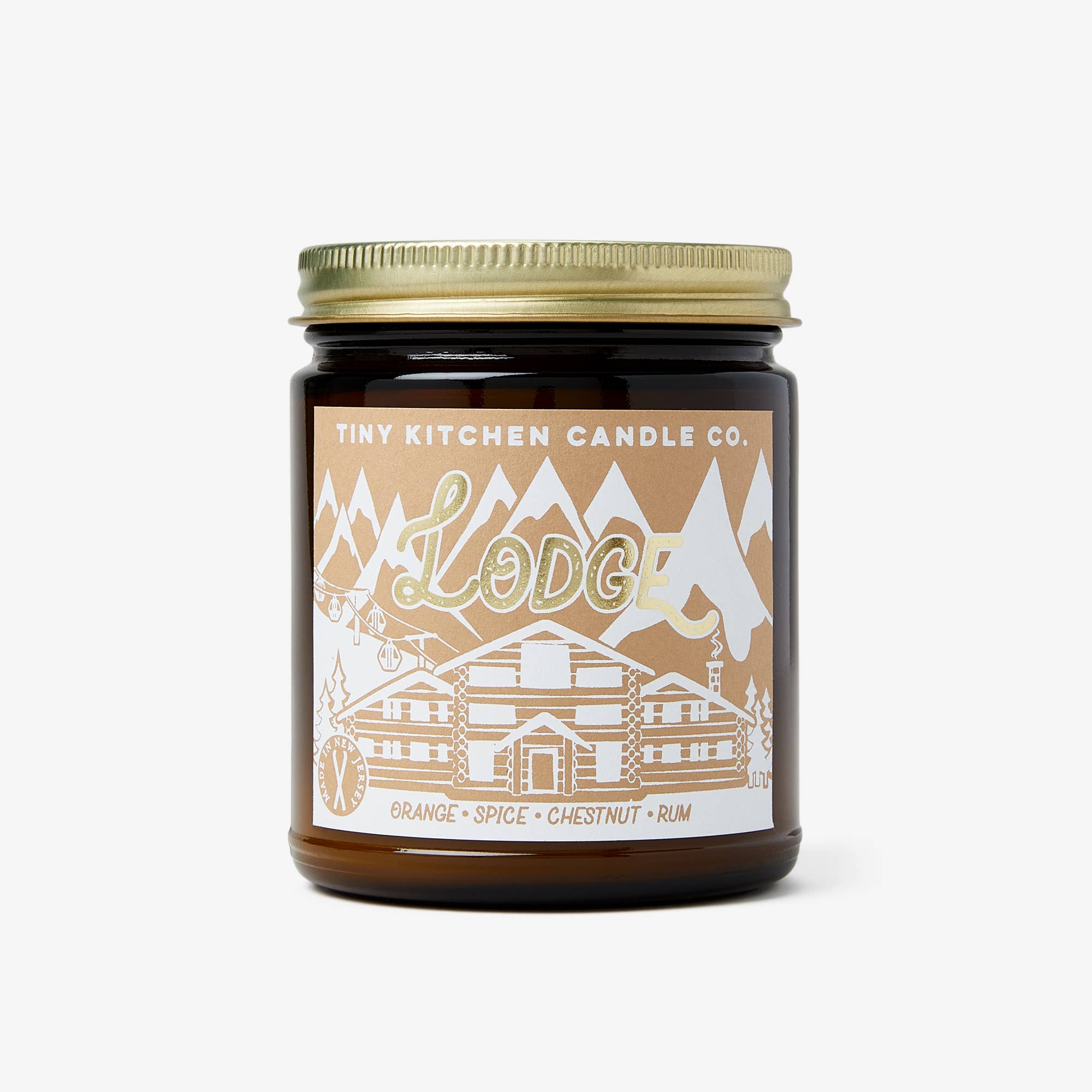 Tiny Kitchen Candle Co. - Venta al por mayor Velas en tarros - Vela con mecha de madera Lodge, 8 onzas2