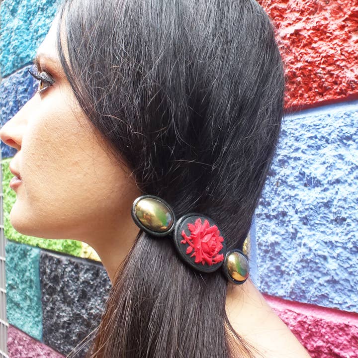 Three Cabochon Barrette for wholesale by Fizz