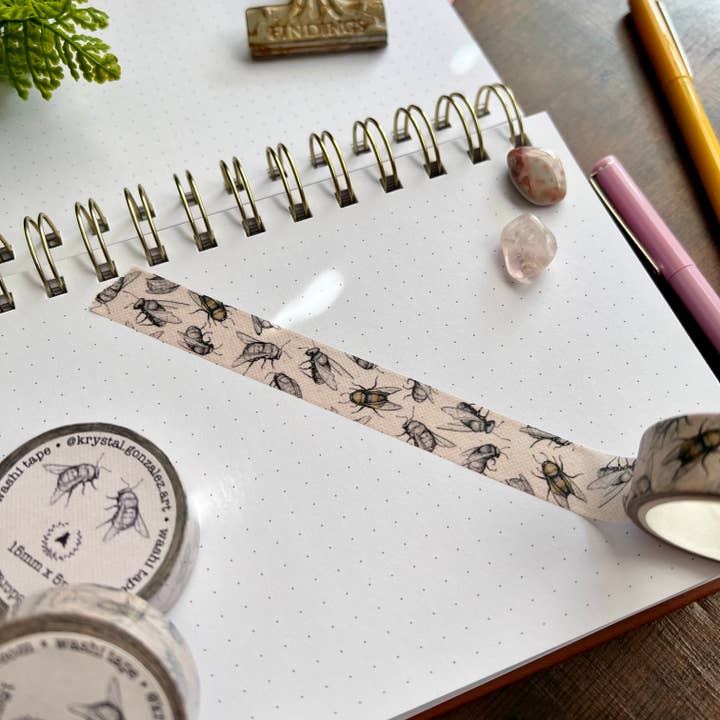 Sketchy Busy Bees Washi Tape for wholesale by The Unrefined Crafter