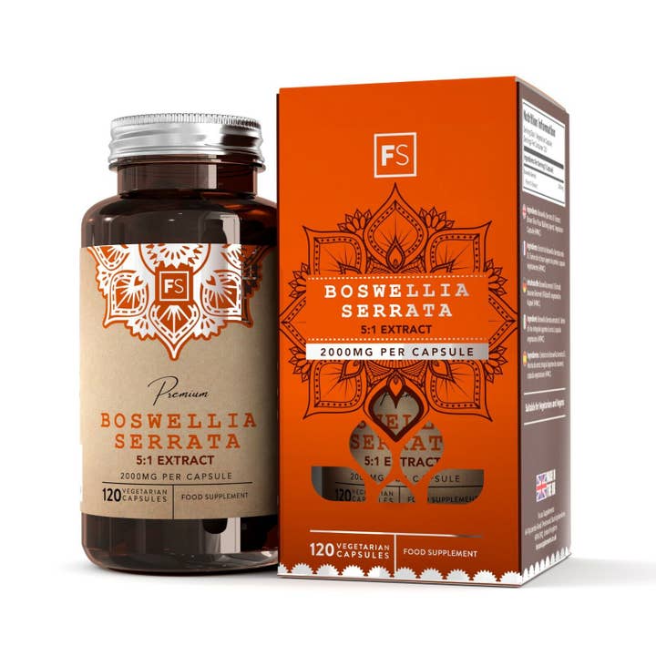 Focus Supplements – Großhandel Nahrungsergänzungsmittel/Vitamin zum Einnehmen – Boswellia Serrata 5:1 Extrakt (2000 mg) 120 Kapseln